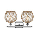 Innovations Lighting Farmhouse Rope 2 Light Bath Vanity Light Part Of The Ballston Collection 516-2W-PC-G122-8RB-LED