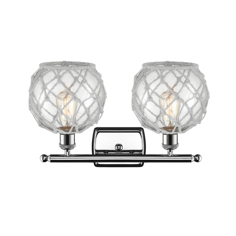 Innovations Lighting Farmhouse Rope 2 Light Bath Vanity Light Part Of The Ballston Collection 516-2W-PC-G122-8RW-LED