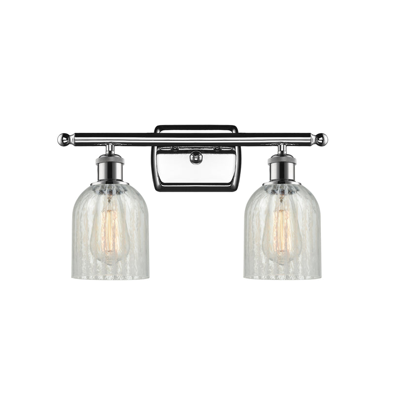 Caledonia Bath Vanity Light shown in the Polished Chrome finish with a Mouchette shade