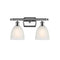 Castile Bath Vanity Light shown in the Polished Chrome finish with a White shade