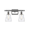 Ellery Bath Vanity Light shown in the Polished Chrome finish with a Clear shade