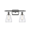 Ellery Bath Vanity Light shown in the Polished Chrome finish with a Clear shade