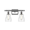 Ellery Bath Vanity Light shown in the Polished Chrome finish with a Seedy shade