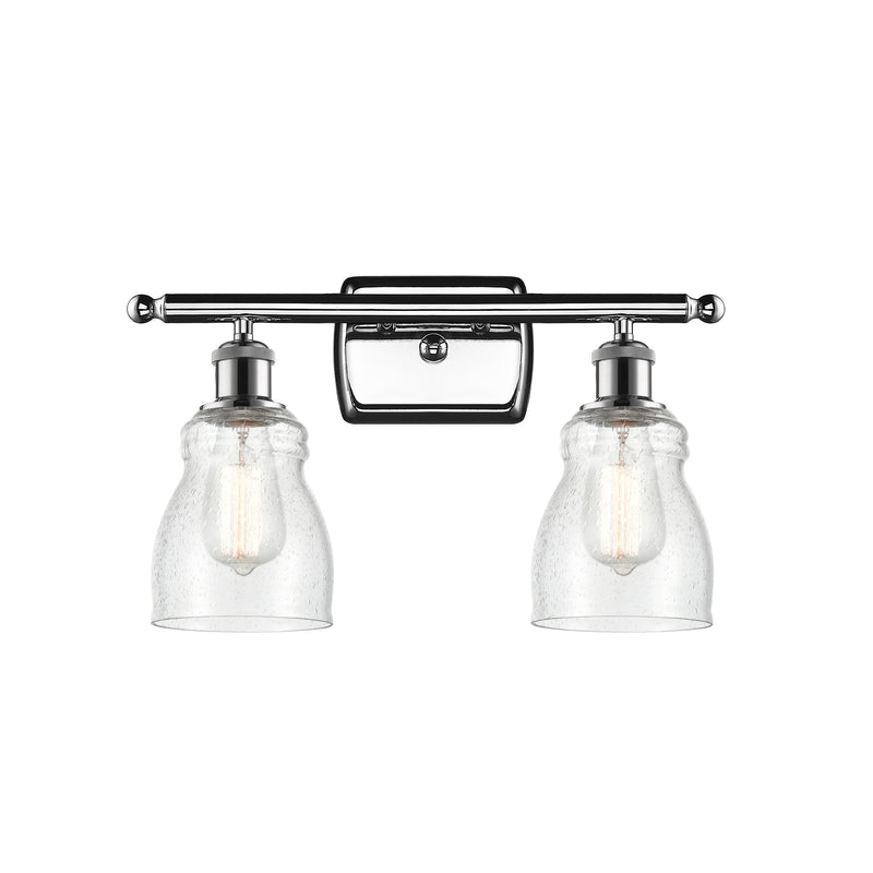 Ellery Bath Vanity Light shown in the Polished Chrome finish with a Seedy shade