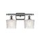 Niagra Bath Vanity Light shown in the Polished Chrome finish with a Clear shade