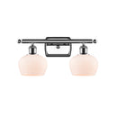 Fenton Bath Vanity Light shown in the Polished Chrome finish with a Matte White shade