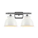 Adirondack Bath Vanity Light shown in the Polished Chrome finish with a Glossy White shade