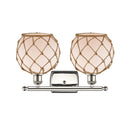 Innovations Lighting Farmhouse Rope 2 Light Bath Vanity Light Part Of The Ballston Collection 516-2W-PN-G121-8RB-LED