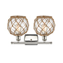 Innovations Lighting Farmhouse Rope 2 Light Bath Vanity Light Part Of The Ballston Collection 516-2W-PN-G122-8RB-LED