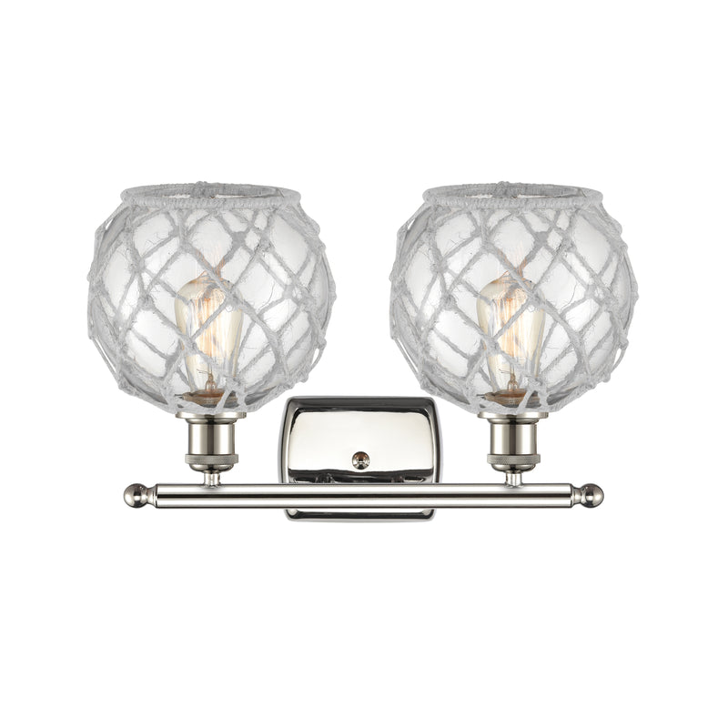 Innovations Lighting Farmhouse Rope 2 Light Bath Vanity Light Part Of The Ballston Collection 516-2W-PN-G122-8RW-LED