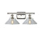 Orwell Bath Vanity Light shown in the Polished Nickel finish with a Clear shade