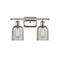 Caledonia Bath Vanity Light shown in the Polished Nickel finish with a Charcoal shade