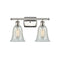 Hanover Bath Vanity Light shown in the Polished Nickel finish with a Mouchette shade