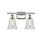 Hanover Bath Vanity Light shown in the Polished Nickel finish with a Fishnet shade