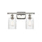 Hadley Bath Vanity Light shown in the Polished Nickel finish with a Clear shade