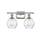 Waverly Bath Vanity Light shown in the Polished Nickel finish with a Clear shade