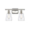 Ellery Bath Vanity Light shown in the Polished Nickel finish with a Clear shade