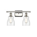 Ellery Bath Vanity Light shown in the Polished Nickel finish with a Seedy shade