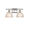 Arietta Bath Vanity Light shown in the Polished Nickel finish with a Clear shade