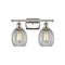 Eaton Bath Vanity Light shown in the Polished Nickel finish with a Clear shade