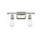 Bare Bulb Bath Vanity Light shown in the Polished Nickel finish