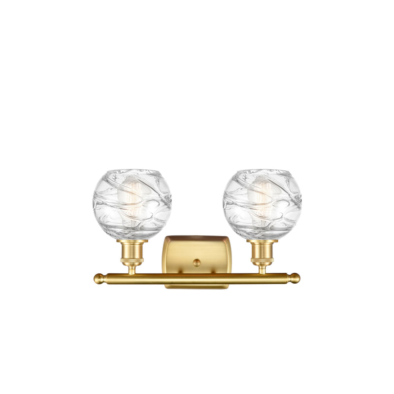 Innovations Lighting Deco Swirl 2 Light 16" Bath Vanity Light 516-2W-SG-G1213-6-LED