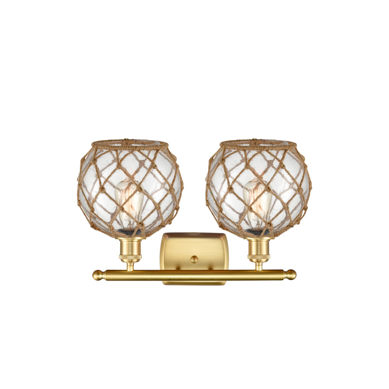 Innovations Lighting Farmhouse Rope 2 Light Bath Vanity Light Part Of The Ballston Collection 516-2W-SG-G122-8RB-LED