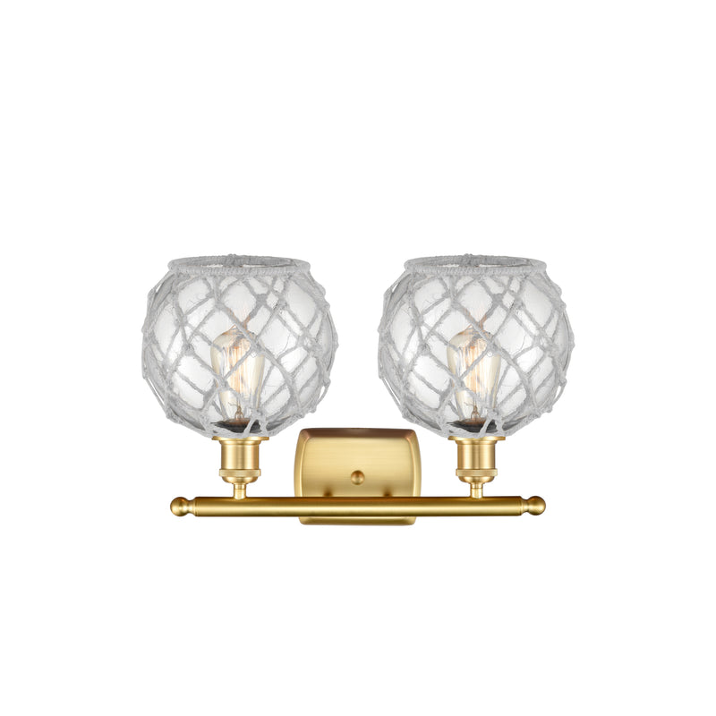 Innovations Lighting Farmhouse Rope 2 Light Bath Vanity Light Part Of The Ballston Collection 516-2W-SG-G122-8RW-LED