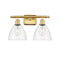 Ballston Dome Bath Vanity Light shown in the Satin Gold finish with a Clear shade