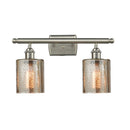 Cobbleskill Bath Vanity Light shown in the Brushed Satin Nickel finish with a Mercury shade