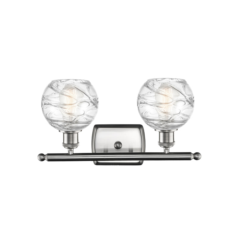 Innovations Lighting Deco Swirl 2 Light 16" Bath Vanity Light 516-2W-SN-G1213-6-LED