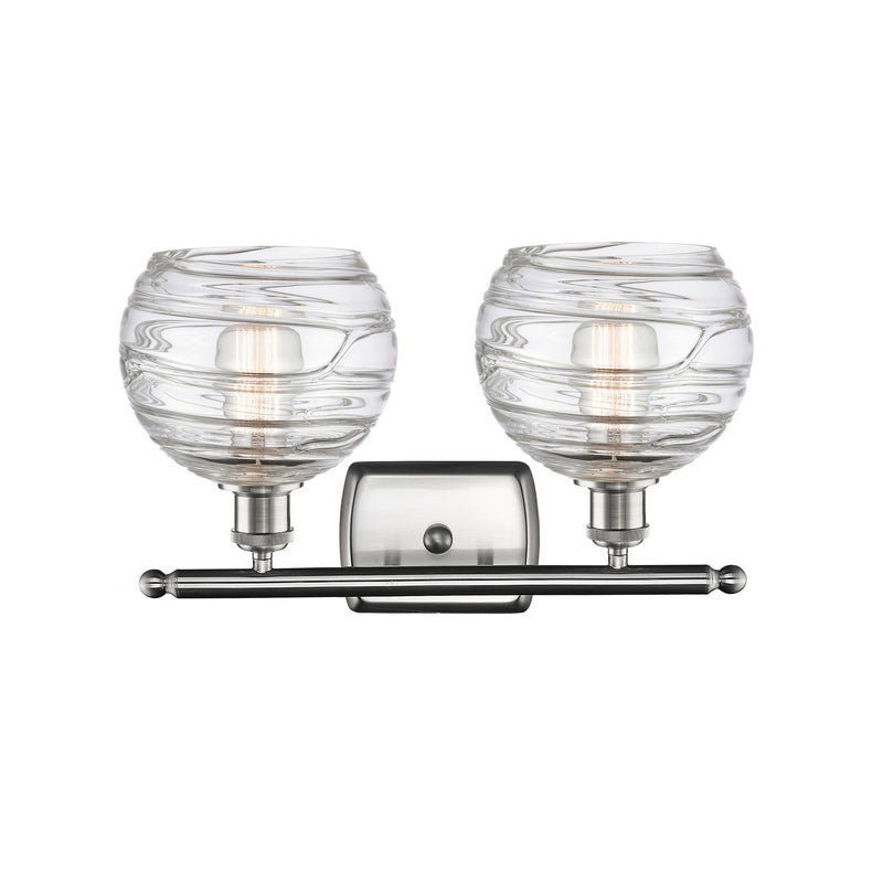 Innovations Lighting Deco Swirl 2 Light 16" Bath Vanity Light 516-2W-SN-G1213-8-LED