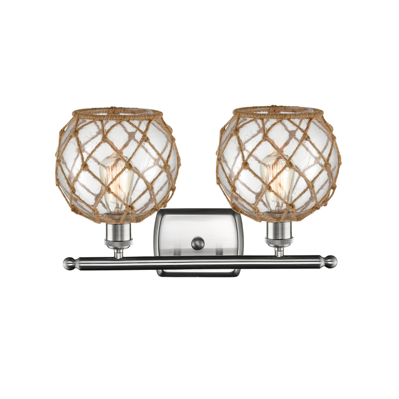 Innovations Lighting Farmhouse Rope 2 Light Bath Vanity Light Part Of The Ballston Collection 516-2W-SN-G122-8RB-LED