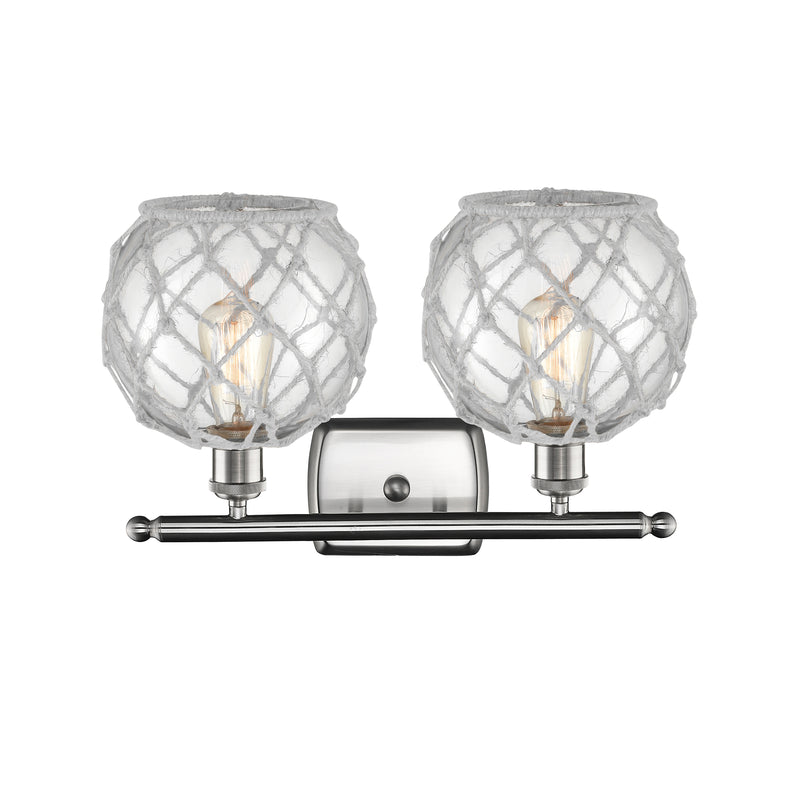 Innovations Lighting Farmhouse Rope 2 Light Bath Vanity Light Part Of The Ballston Collection 516-2W-SN-G122-8RW-LED