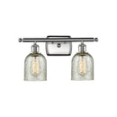 Caledonia Bath Vanity Light shown in the Brushed Satin Nickel finish with a Mica shade