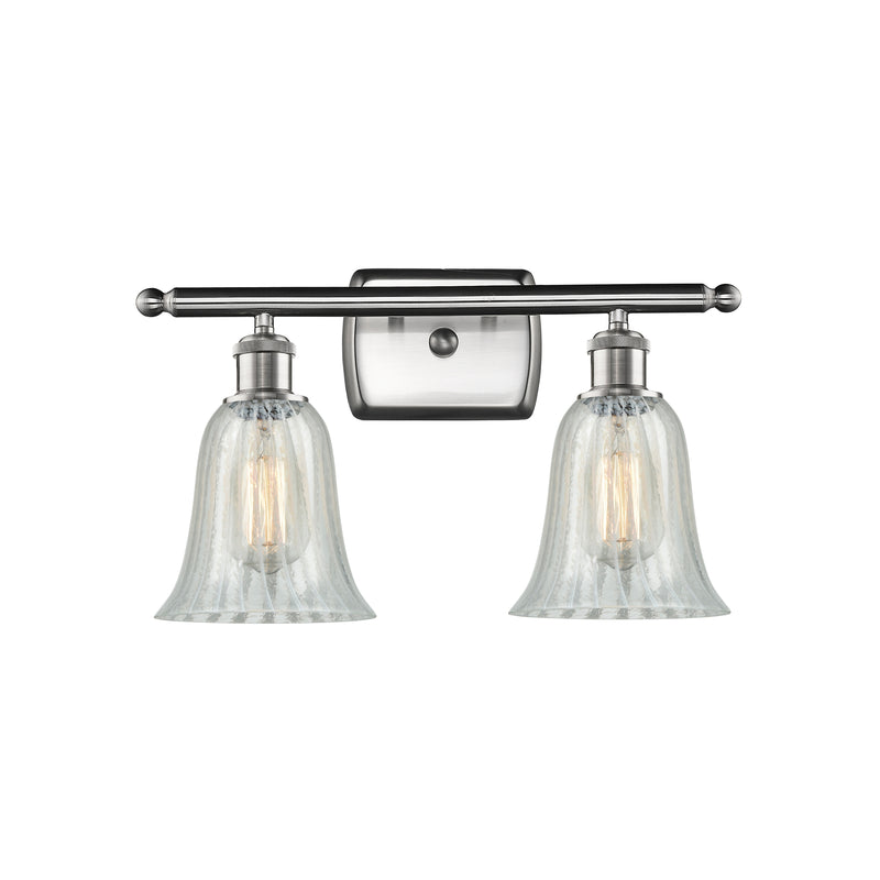 Hanover Bath Vanity Light shown in the Brushed Satin Nickel finish with a Mouchette shade