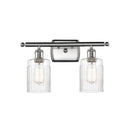 Hadley Bath Vanity Light shown in the Brushed Satin Nickel finish with a Clear shade