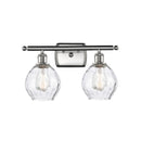 Waverly Bath Vanity Light shown in the Brushed Satin Nickel finish with a Clear shade