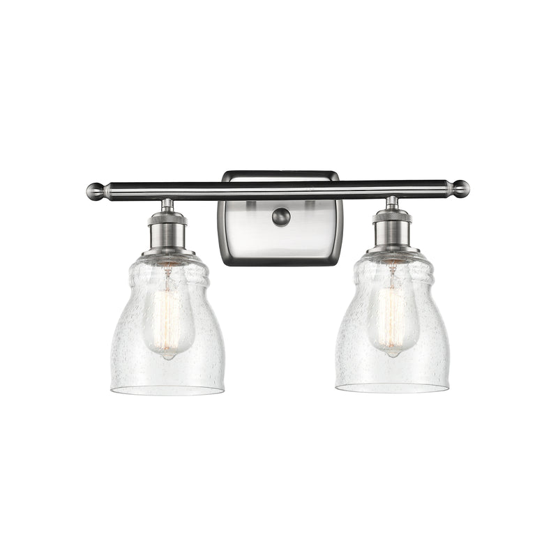 Ellery Bath Vanity Light shown in the Brushed Satin Nickel finish with a Seedy shade