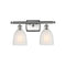 Brookfield Bath Vanity Light shown in the Brushed Satin Nickel finish with a White shade