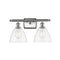 Ballston Dome Bath Vanity Light shown in the Brushed Satin Nickel finish with a Clear shade