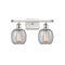 Belfast Bath Vanity Light shown in the White and Polished Chrome finish with a Seedy shade