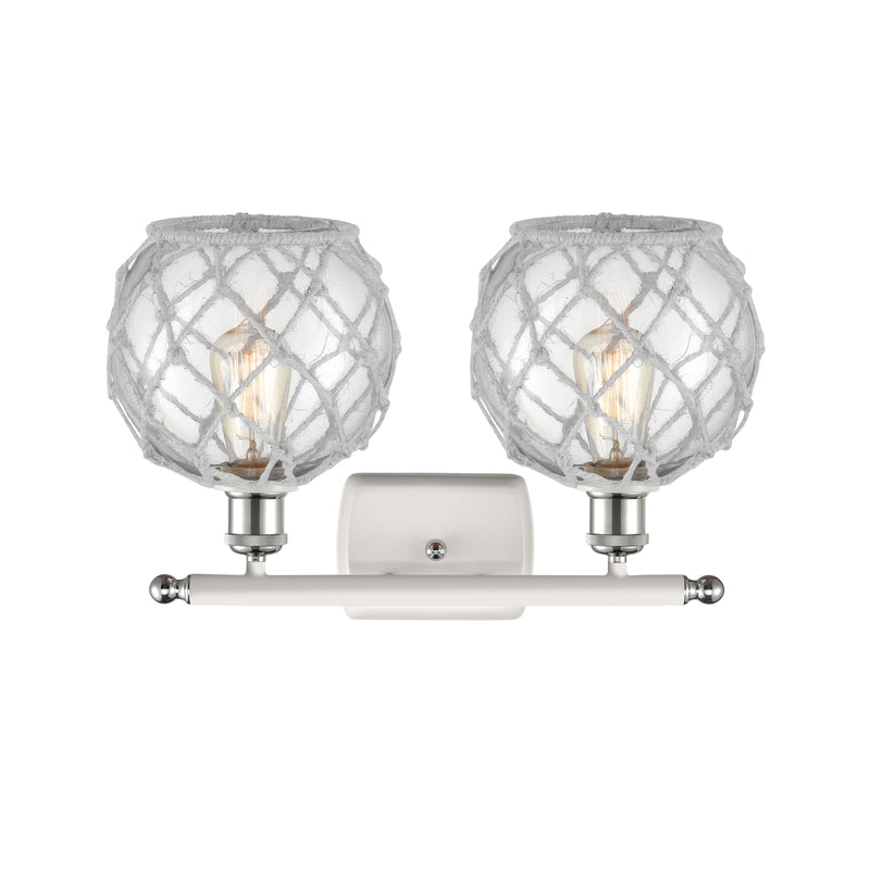 Innovations Lighting Farmhouse Rope 2 Light Bath Vanity Light Part Of The Ballston Collection 516-2W-WPC-G122-8RW-LED