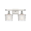 Niagra Bath Vanity Light shown in the White and Polished Chrome finish with a Clear shade