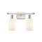 Clymer Bath Vanity Light shown in the White and Polished Chrome finish with a Matte White shade