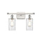 Clymer Bath Vanity Light shown in the White and Polished Chrome finish with a Clear shade