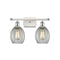 Eaton Bath Vanity Light shown in the White and Polished Chrome finish with a Clear shade