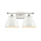 Adirondack Bath Vanity Light shown in the White and Polished Chrome finish with a Glossy White shade