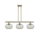 Gorham Island Light shown in the Antique Brass finish with a Mica shade