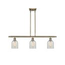 Caledonia Island Light shown in the Antique Brass finish with a Mouchette shade